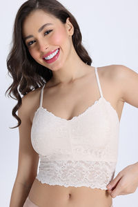 Zivame Double Layered Non Wired High Coverage Bralette - Sand Dollar — thumbnail 4